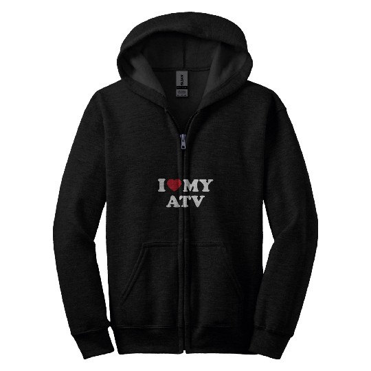 I Love My ATV OffRoad Quad Bike Design Zip Hoodies