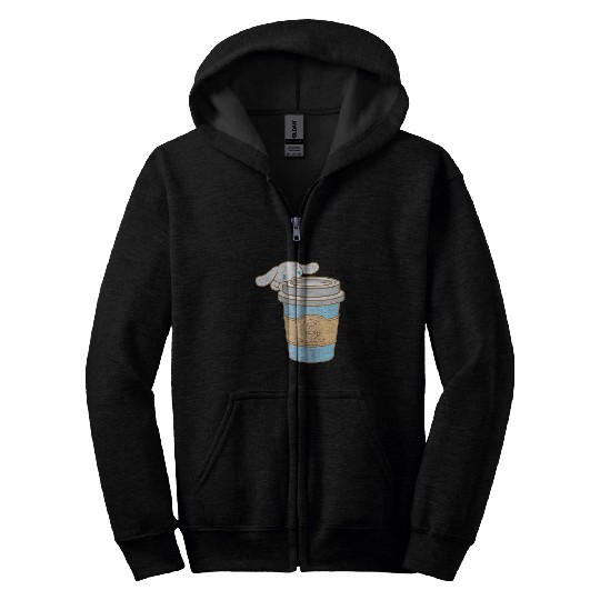 Coffee Fun Cinnamoroll Cup of Coffee To Go Swea Zip Hoodies