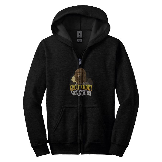Bear Pet Great Smoky Mountains National Park Bear 239 forest Zip Hoodies