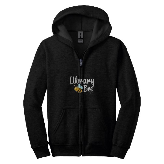 Librarian Job Library Bee Librarian Funny Bumblebee Zip Hoodies