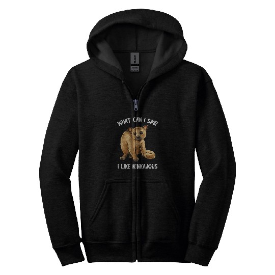 Bear Pet I Like Kinkajous Wildlife Animal Lover Night Ape Honey Bear Zip Hoodies