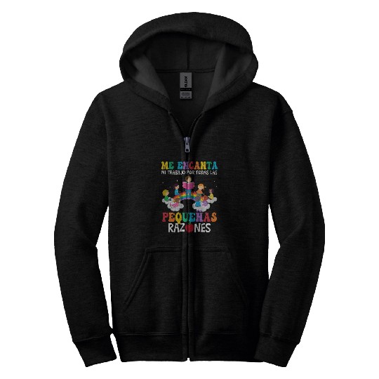 Spanish Teacher Bilingual Teacher Maestra Maestras Zip Hoodies