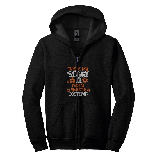 Postal Worker Halloween Costume Funny Tees Men Women Zip Hoodies