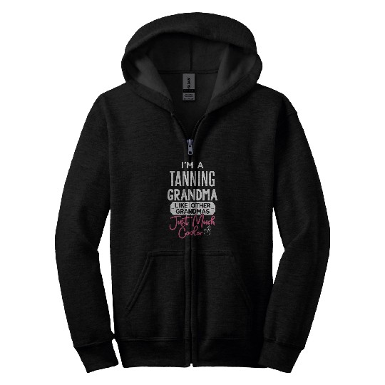 Cool Mothers Day Design Tanning Grandma Zip Hoodies