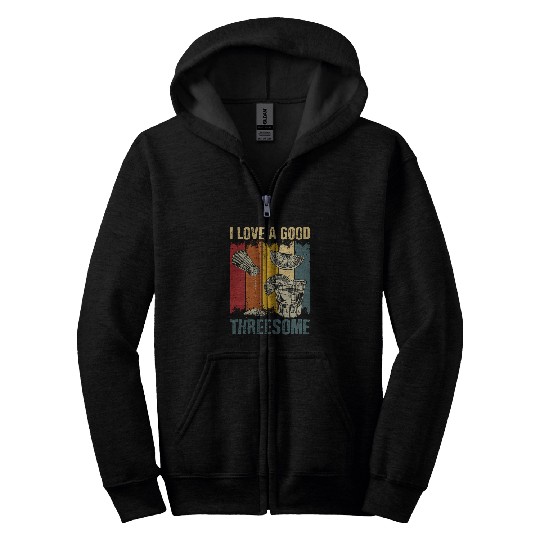 love a goodthreesome salt lime tequila bartender bar drink Zip Hoodies