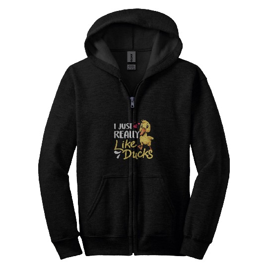 Duck Pet Gift For Men Women Cool Duck Hunting Bird Zip Hoodies