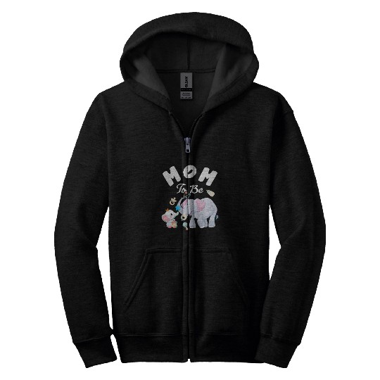 Elephant Pet Mom To Be Elephant Baby Shower Mother s Day Zip Hoodies