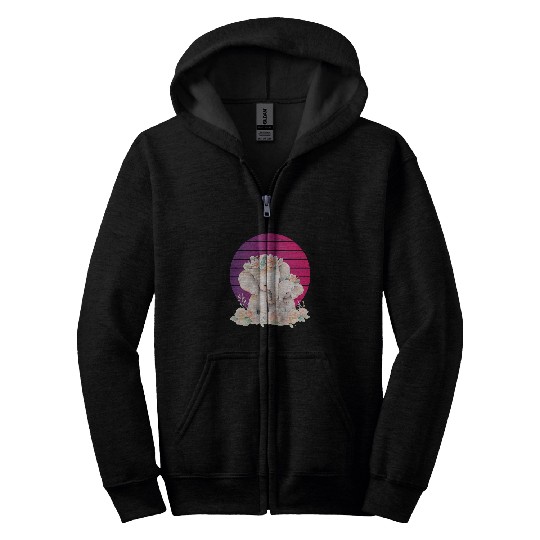 Elephant Pet Mom Baby Elephant pink flowers girl floral Zip Hoodies
