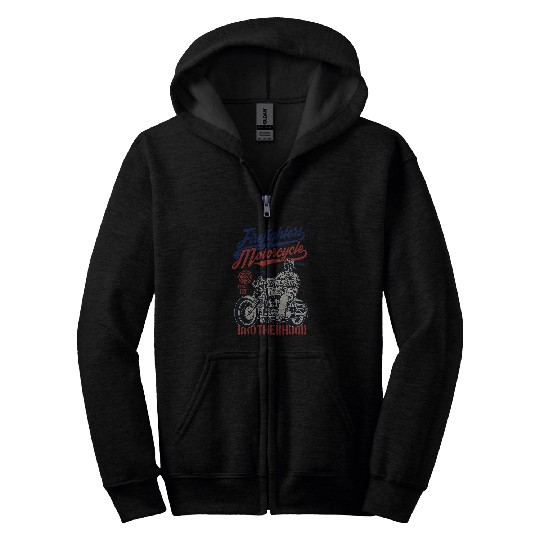 Firefighter Job Classic Firefighter Motorcycle Bond Biker Zip Hoodies