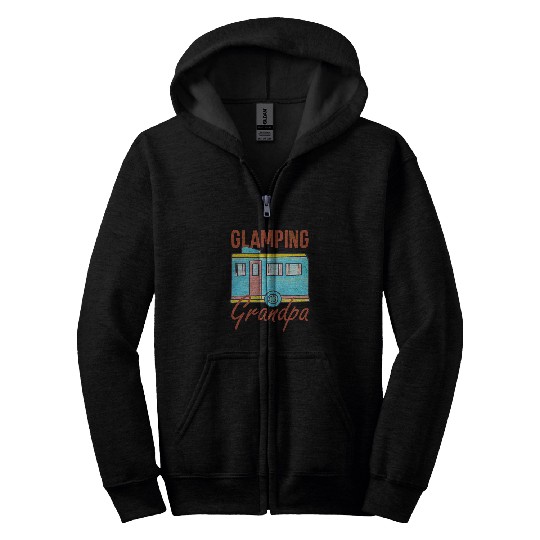 Glamping Grandpa Glamper Luxury Car Camping Grandparents Zip Hoodies