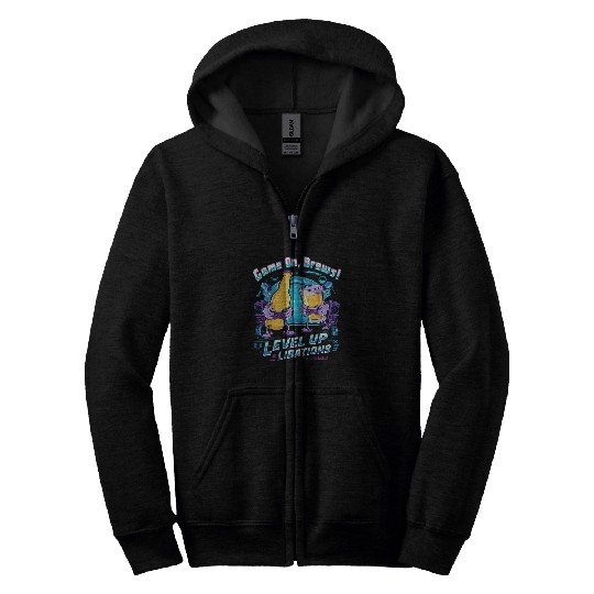 Beer Fun Retro Game On Brews Level Up Libations Funny Drinking Beer Zip Hoodies