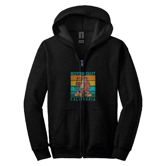 Sloth Pet Redwood Coast californias Hiking Sloth Camping Backpacking Zip Hoodies