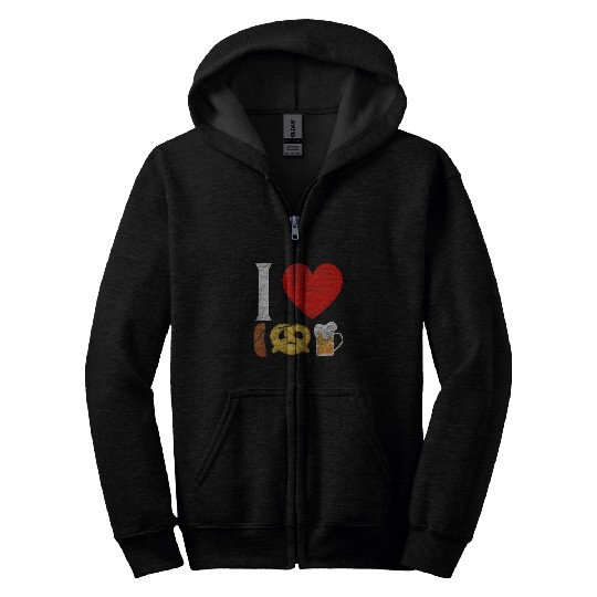 Beer Fun German Pride I Love Beer Deutschland Women s Oktoberfest 1 Zip Hoodies
