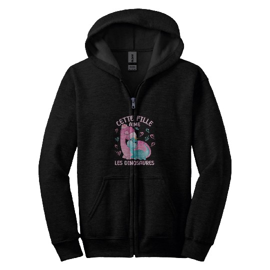 Dino Love Mom Brontosaurus And Baby Youth Zip Hoodies