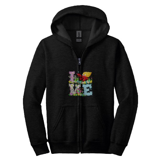 Hermit Crab Easter Egg Hunt Funny Love Hermit Crab Easter Zip Hoodies