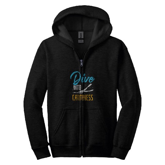 Discover Dive Into Calmness Spear Fishing Spearfisher Spearfishing Zip Hoodies