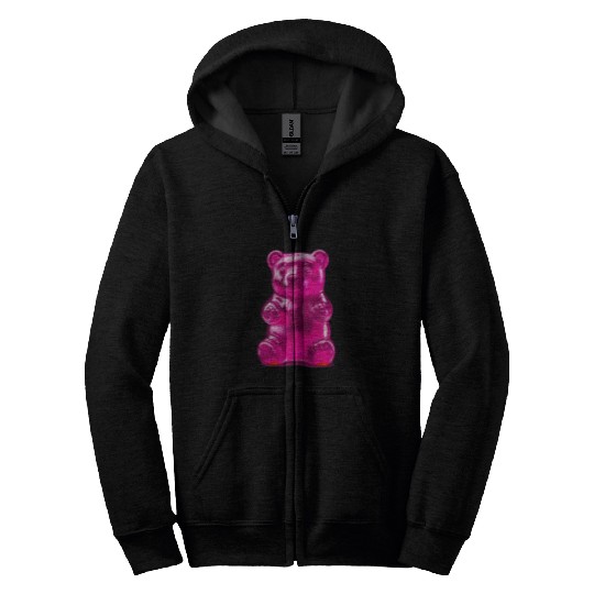 Bear Pet Pink Gummy Bear Zip Hoodies