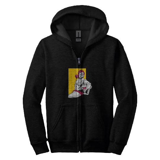 Wines Fun Anime Girl Wines Glass Japanese Waifu Zip Hoodies