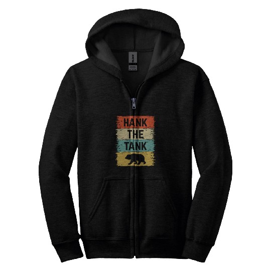 Bear Pet Retro Hank The Tank Bear Lake Tahoe californias Black Zip Hoodies