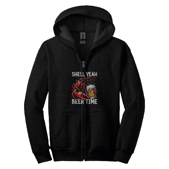 Beer Fun Cajun Crawfish Crayfish Boil Beer Drinking Beer Lover 7 Zip Hoodies