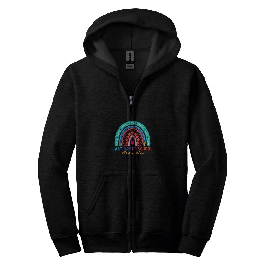 Discover Pharmacist Happy Last Day School Rainbow Zip Hoodies
