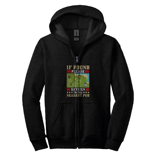 Beer Fun If Found Please Return To Nearest Pub Craft Beer Bar Crawl Zip Hoodies