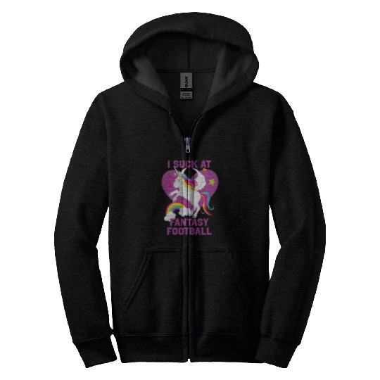 I Suck At Fantasy Football last place Zip Hoodies