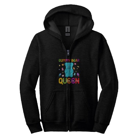 Bear Pet Gummy Bear Queen Sweet Candy Gummy Bear Queen 2 Zip Hoodies