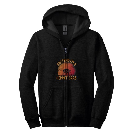 Pretend Im a Hermit Crab Group Matching Halloween Holiday Zip Hoodies