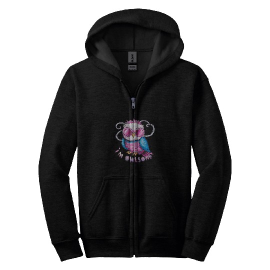 Owl Pet With Colorful Glasses For Barn Owl Lovers 3 Zip Hoodies