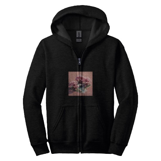 Isometric Pixel Garden Sakura Symphony Zip Hoodies