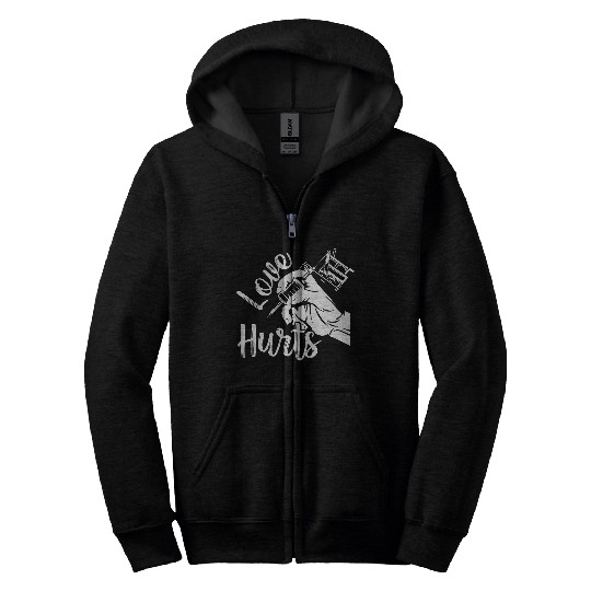 Funny Tattoo Artist Tattooer Love Hurts Tattooist 1 Zip Hoodies