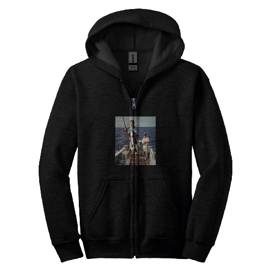 Fishing Fun Deepsea Fishing Charter Boat Zip Hoodies