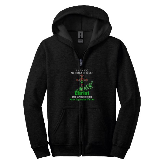 Manic Depression Warrior I Can Do Zip Hoodies