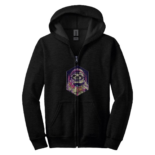 Sloth Pet astro space shuttle Zip Hoodies