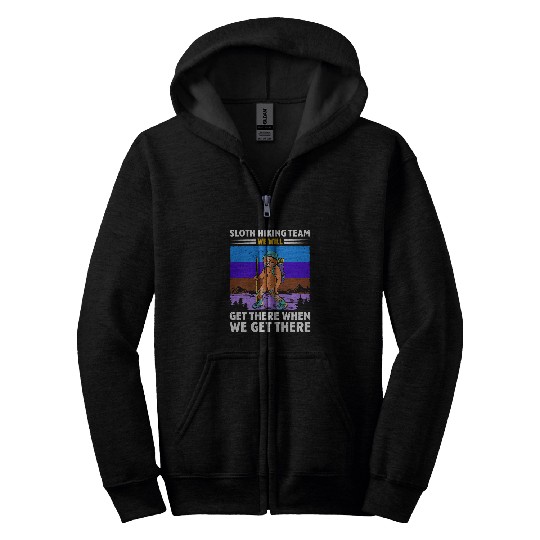 Sloth Pet Hiking Team Wanderlust funny Mountaineer Hiker 2 Zip Hoodies