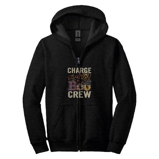 Scary nurses Halloween ghosts Spider Charge nurses Boo Crew Zip Hoodies