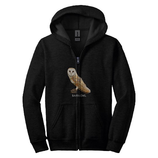 Owl Pet Barn Owl Bird Lover Zip Hoodies