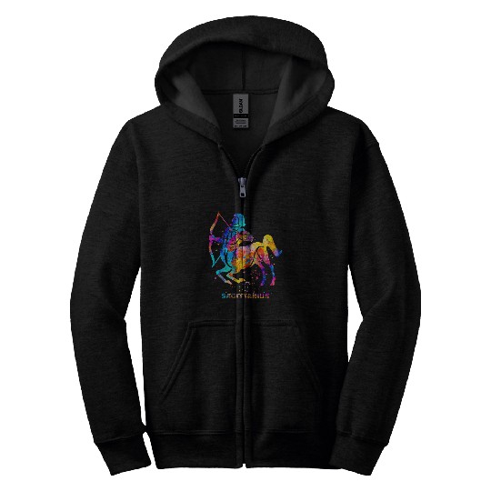 Sagittarius Zodiac Sign Zip Hoodies
