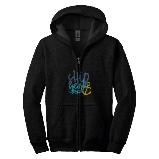 Ship Yeah Yacht Surf Sea Beach Summertime Sun Tan Design 1 Zip Hoodies