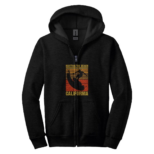 Surf Life Huntington Beach californiasSurfing Surfer Ocean vintages 1 Zip Hoodies