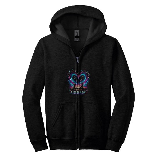 Smore Love Smore Family Time Camping Roasting Marshmallow Zip Hoodies