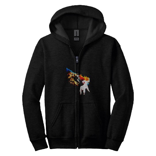 Lion Pet of Judah Lamb of God Revelation 5 5 John 1 29 Lion Lamb Zip Hoodies