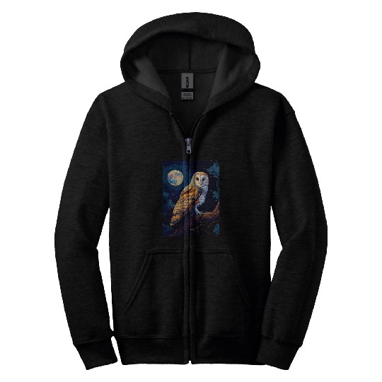 Owl Pet barn owl vintage Zip Hoodies