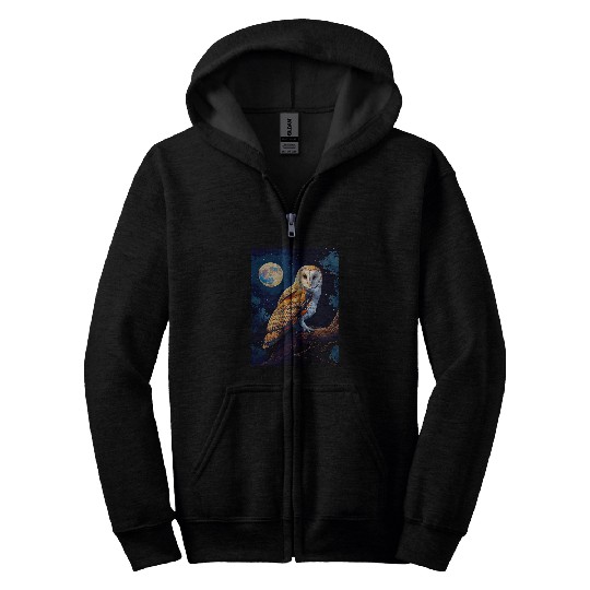 Owl Pet barn owl vintage Zip Hoodies