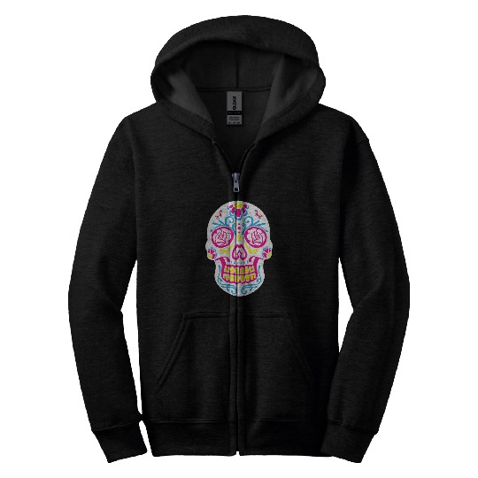 Sugar Skull Funny Calavera Day Of The Deads Cool Gift Zip Hoodies