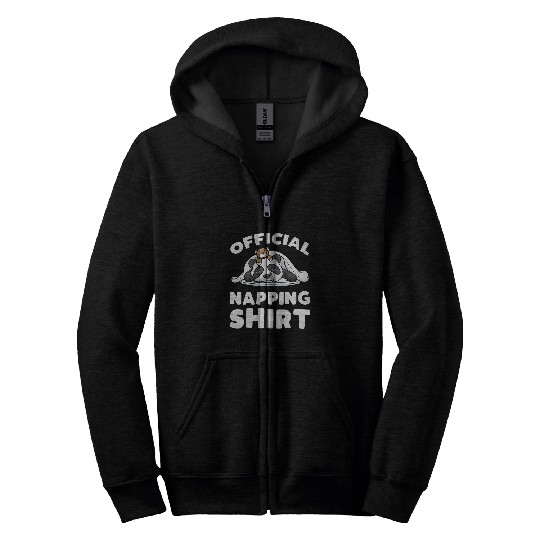 Panda Pet Official Napping Panda Sleeping With Stuffed Animal Zip Hoodies