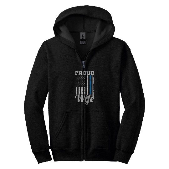 Proud Police Wife 1 Zip Hoodies