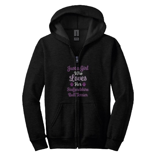Dog Staffordshire Bull Terrier Gift for Women Stafford Terrier Zip Hoodies
