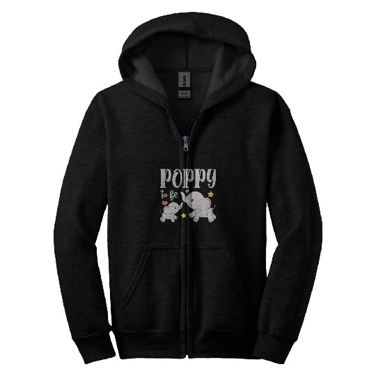 Elephant Pet Soon Poppy To Be Elephants For Baby Shower Gender Reveal Zip Hoodies